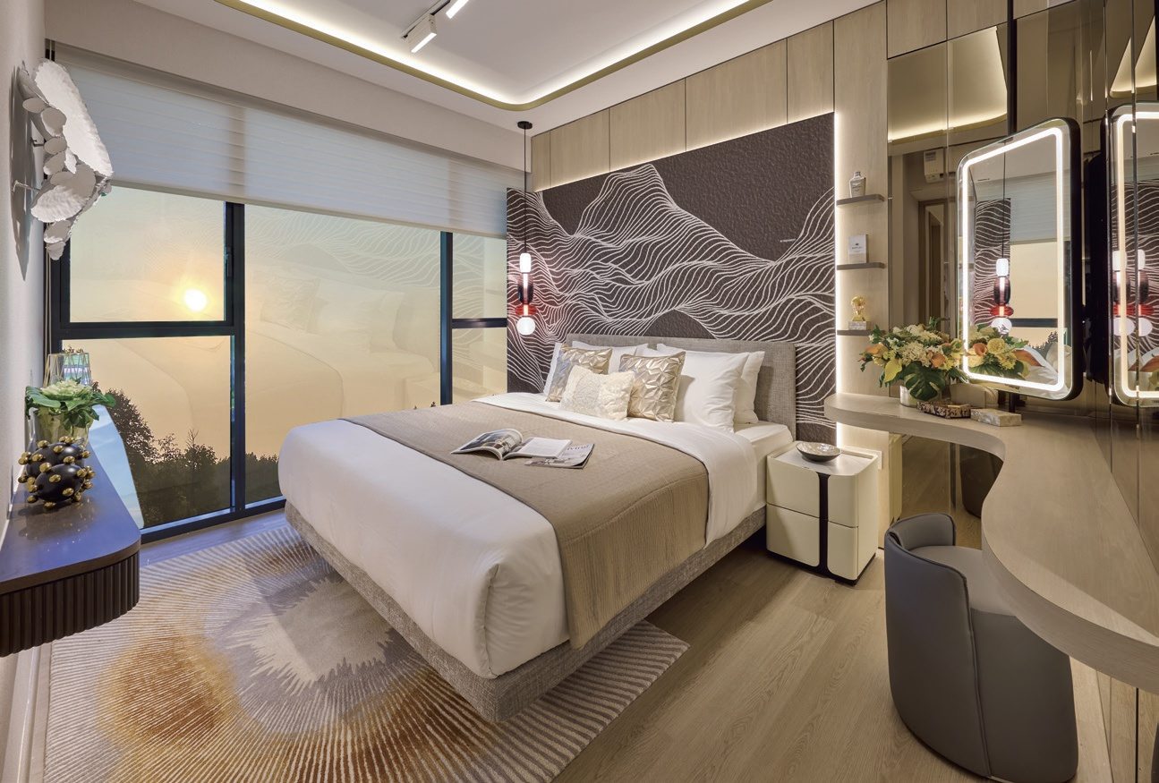Tengah Garden Residences showflat 2 bedroom living room interior